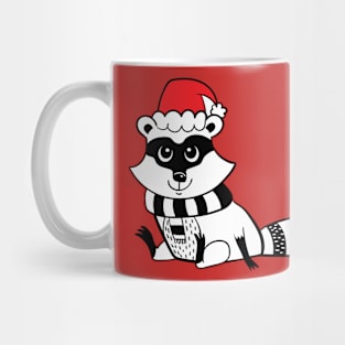 Christmas raccoon Mug